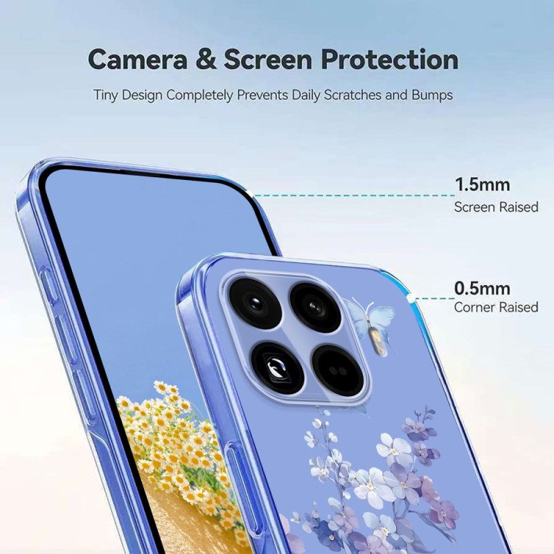 Hülle Für Xiaomi 15t Pro Transparentes Blumenmuster