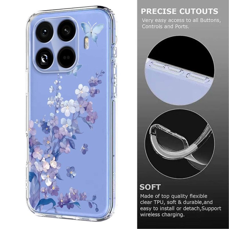 Hülle Für Xiaomi 15t Pro Transparentes Blumenmuster