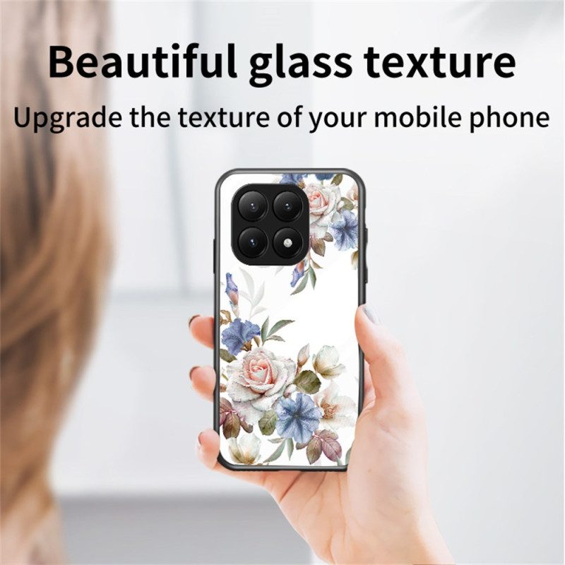 Hülle Xiaomi 15t Pro Gehärtetes Glas Mit Blumenmuster