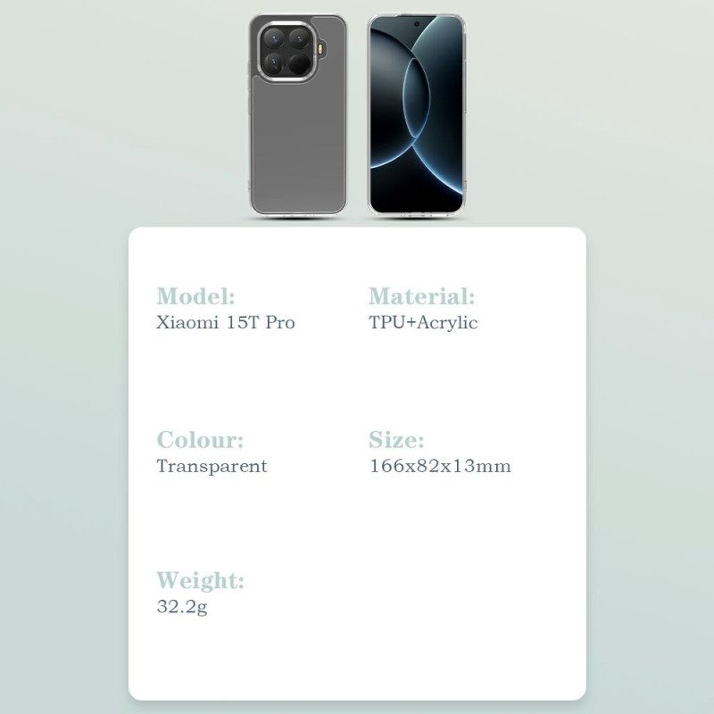 Hülle Xiaomi 15t Pro Transparente Toc-serie