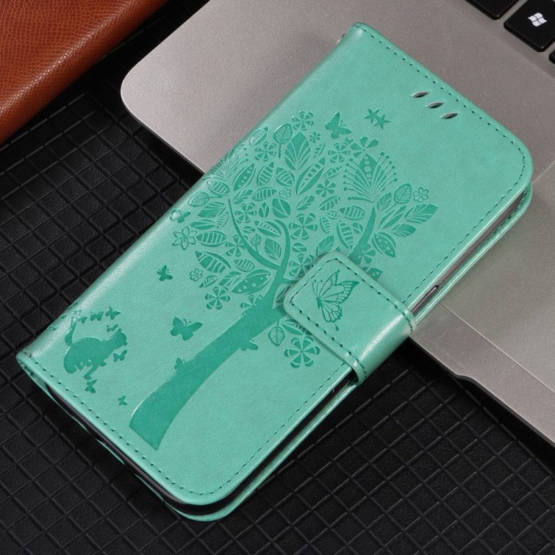 Lederhüllen Für Xiaomi 15t Pro Baum Und Katze