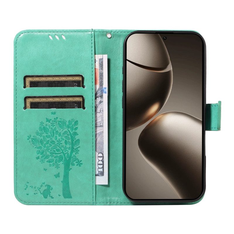 Lederhüllen Für Xiaomi 15t Pro Baum Und Katze