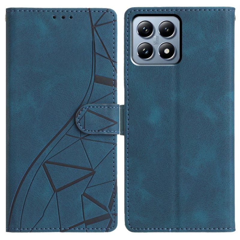 Lederhüllen Für Xiaomi 15t Pro Dreiecksmuster