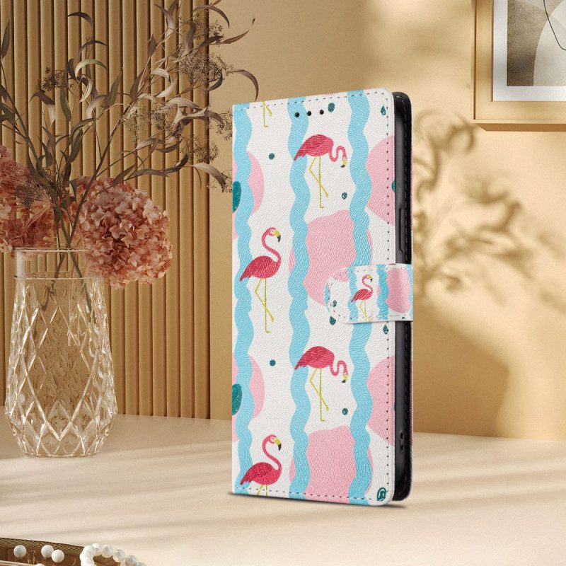 Lederhüllen Für Xiaomi 15t Pro Flamingos