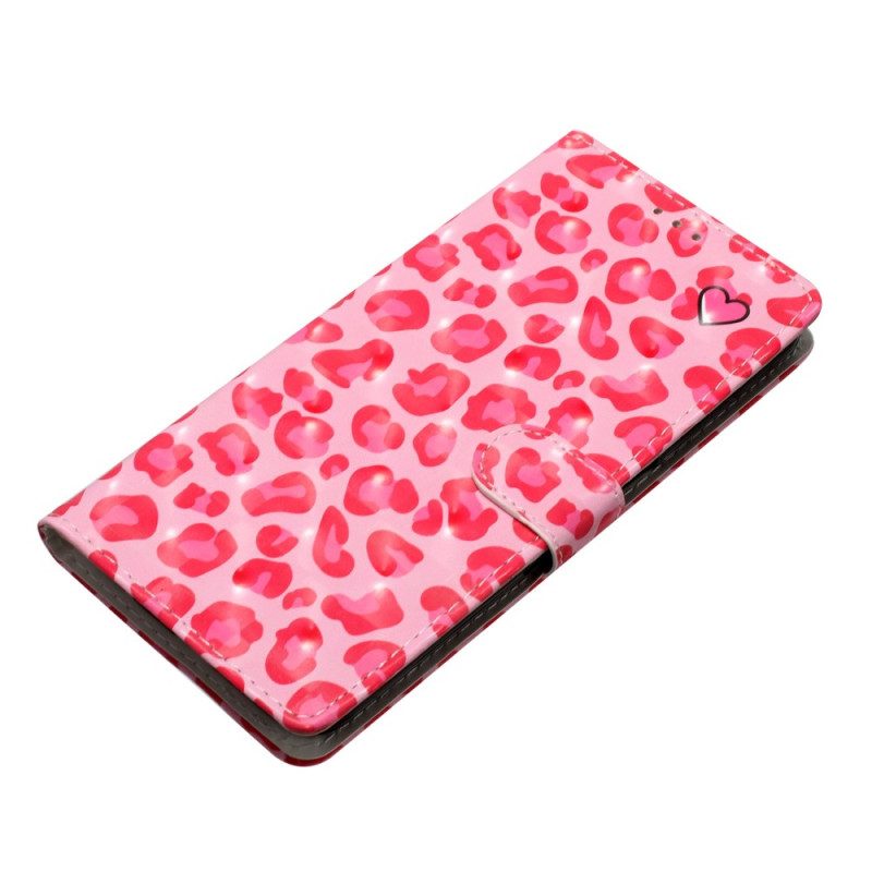 Lederhüllen Für Xiaomi 15t Pro Rosa Leopard