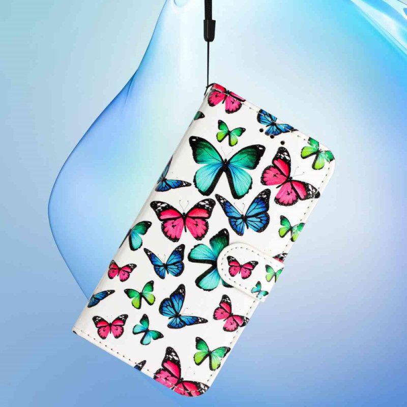 Lederhüllen Xiaomi 15t Pro Bunte Schmetterlinge