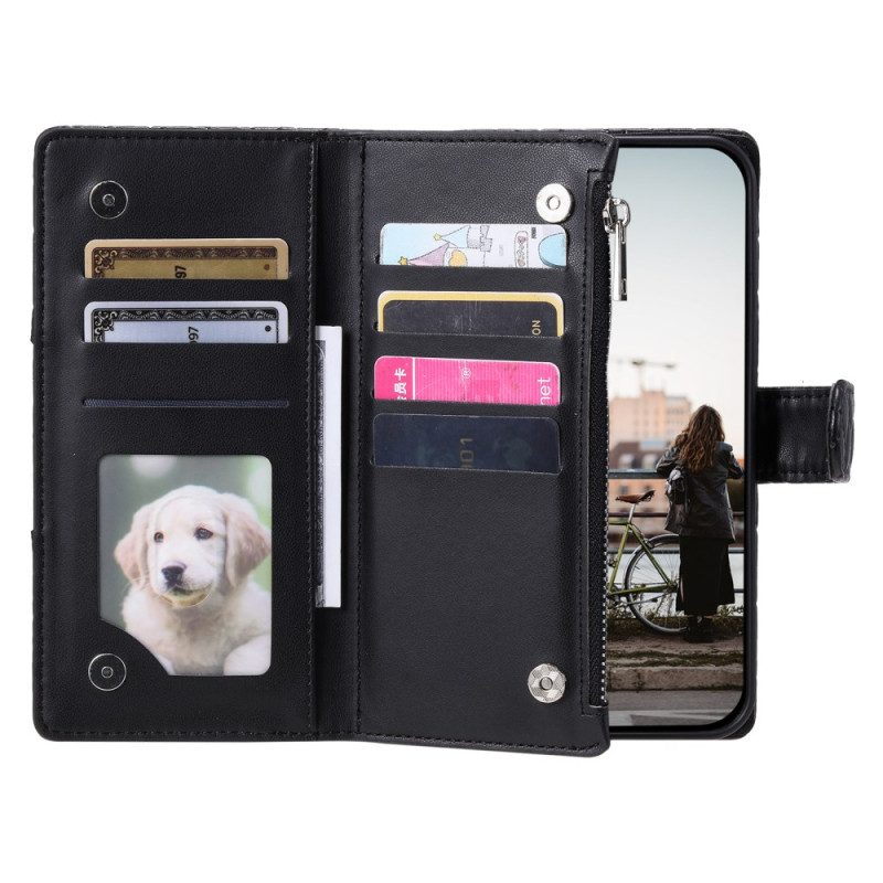 Lederhüllen Xiaomi 15t Pro Gesteppt Mit Reißverschlusstasche