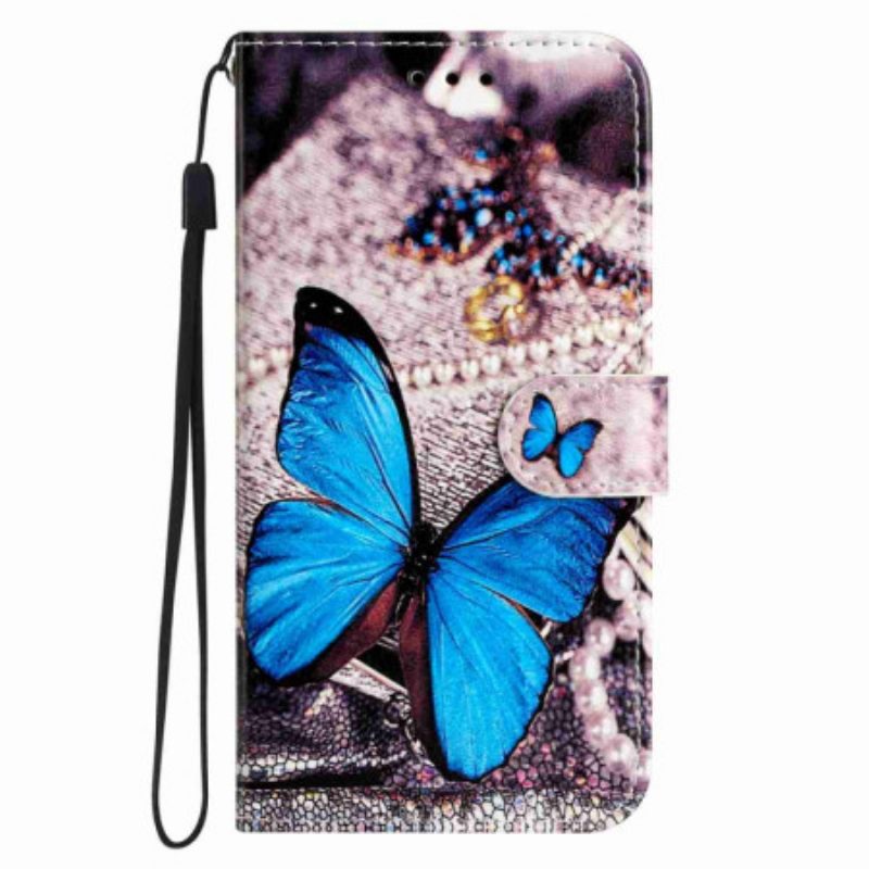 Lederhüllen Xiaomi 15t Pro Handyhülle Blauer Schmetterling