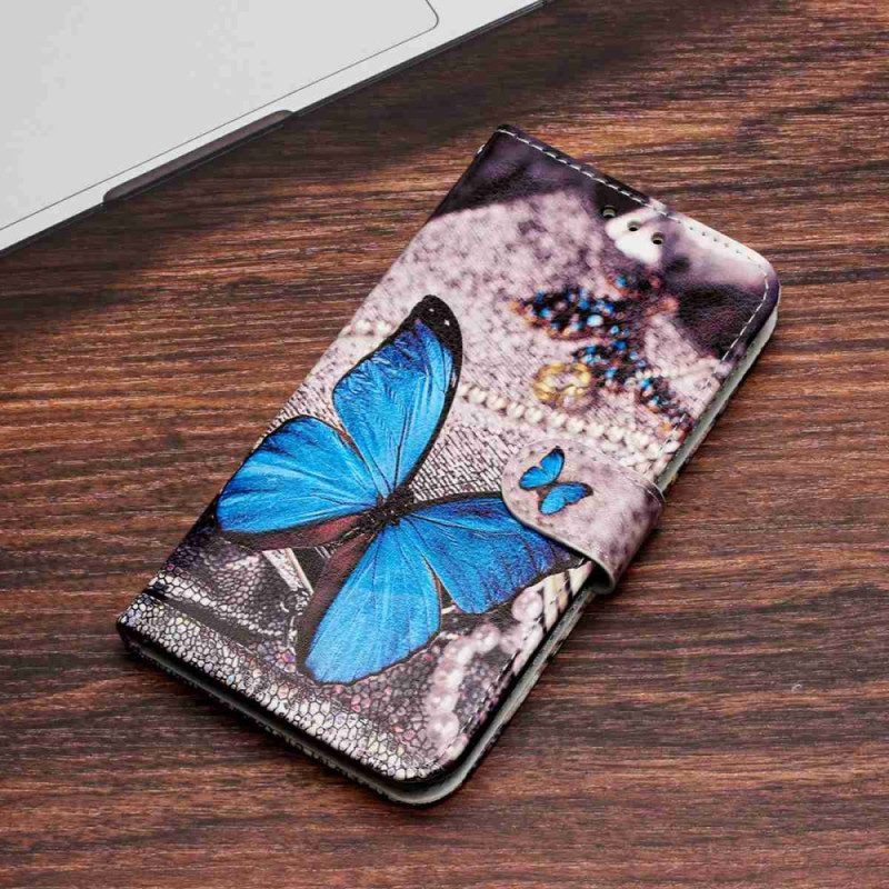 Lederhüllen Xiaomi 15t Pro Handyhülle Blauer Schmetterling