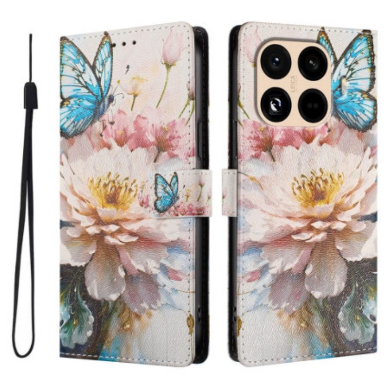 Lederhüllen Xiaomi 15t Pro Handyhülle Blume Und Schmetterling