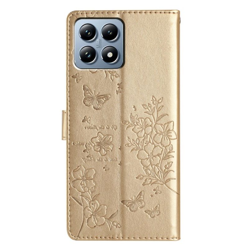 Lederhüllen Xiaomi 15t Pro Handyhülle Blumenmuster
