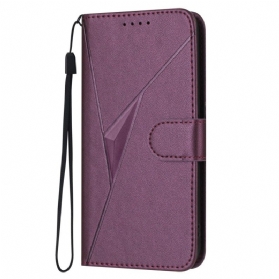 Lederhüllen Xiaomi 15t Pro Handyhülle Dreiecksmuster