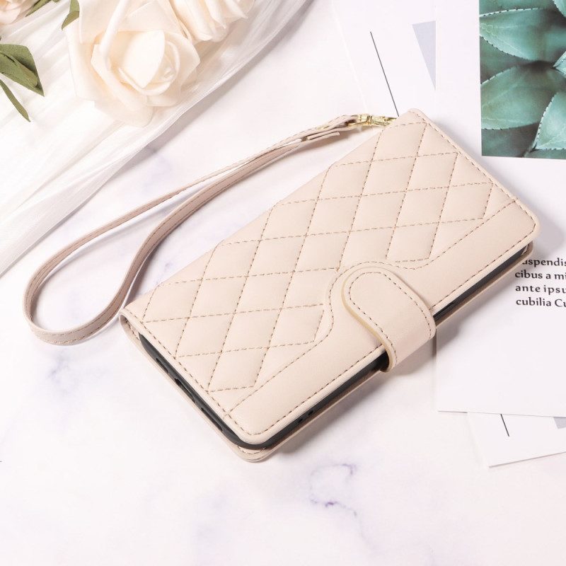 Lederhüllen Xiaomi 15t Pro Handyhülle Gesteppt Mit Riemen Und Schulterriemen