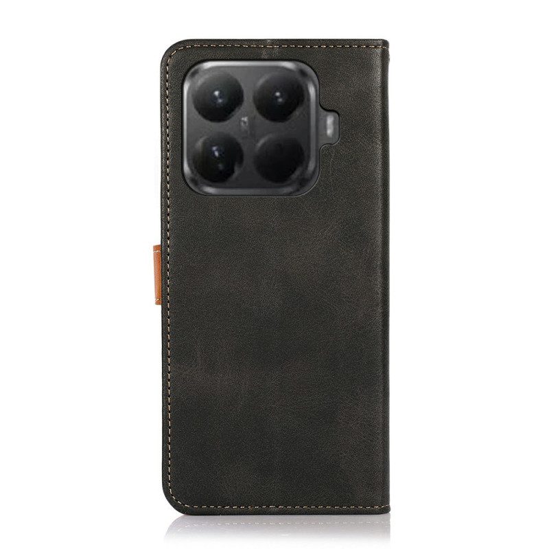 Lederhüllen Xiaomi 15t Pro Handyhülle Khazneh-goldknopf