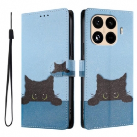 Lederhüllen Xiaomi 15t Pro Handyhülle Schwarze Katze