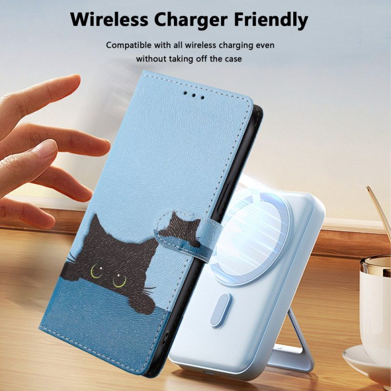 Lederhüllen Xiaomi 15t Pro Handyhülle Schwarze Katze