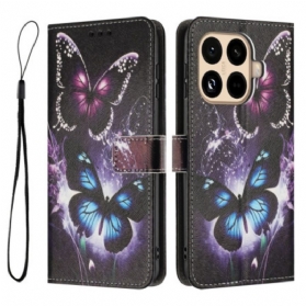 Lederhüllen Xiaomi 15t Pro Handyhülle Zwei Schmetterlinge