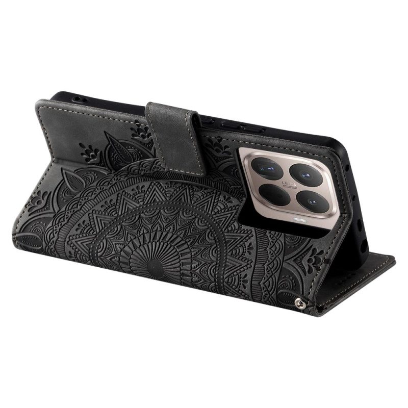 Lederhüllen Xiaomi 15t Pro Mandala-wildlederoptik