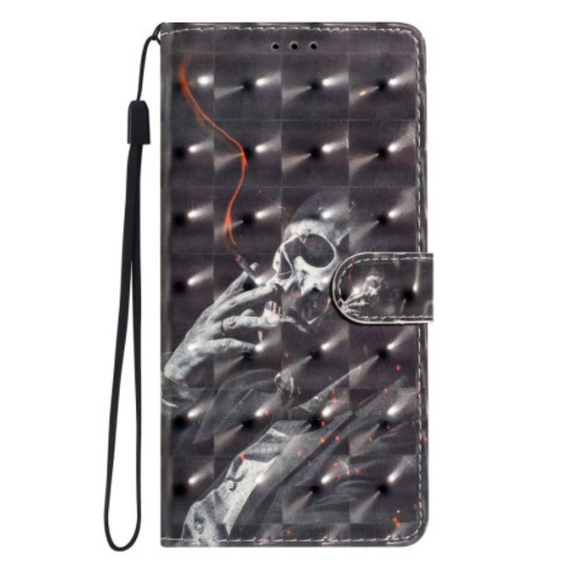 Lederhüllen Xiaomi 15t Pro Rauchendes Skelett