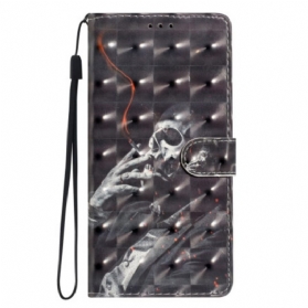 Lederhüllen Xiaomi 15t Pro Rauchendes Skelett