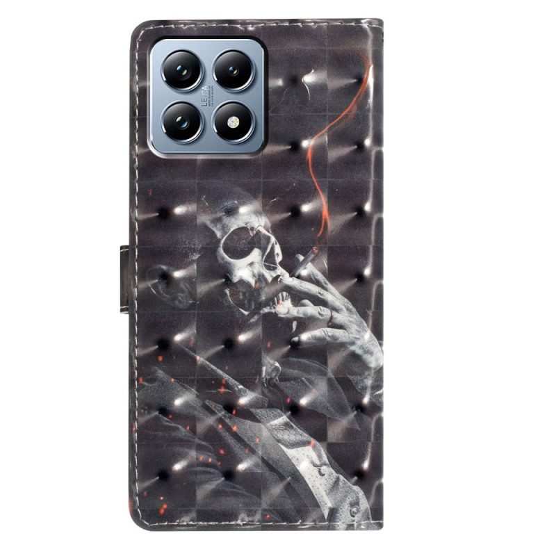 Lederhüllen Xiaomi 15t Pro Rauchendes Skelett