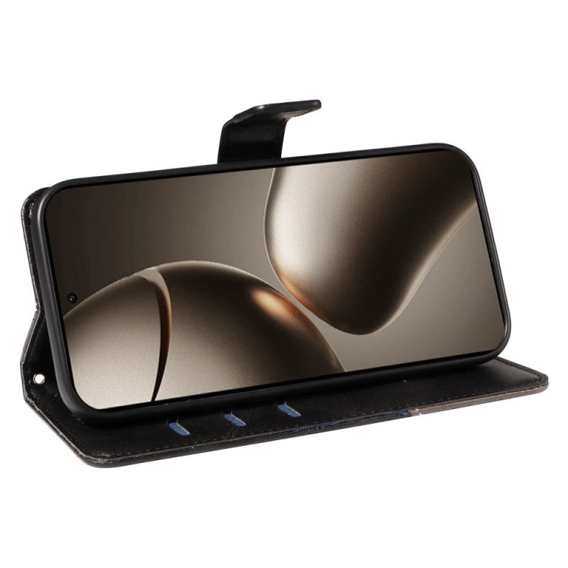 Lederhüllen Xiaomi 15t Pro Zweifarbiges Geometrisches Muster