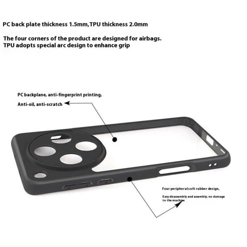 Hülle Oppo Find X8 Pro Transparent Mit Silikonrändern