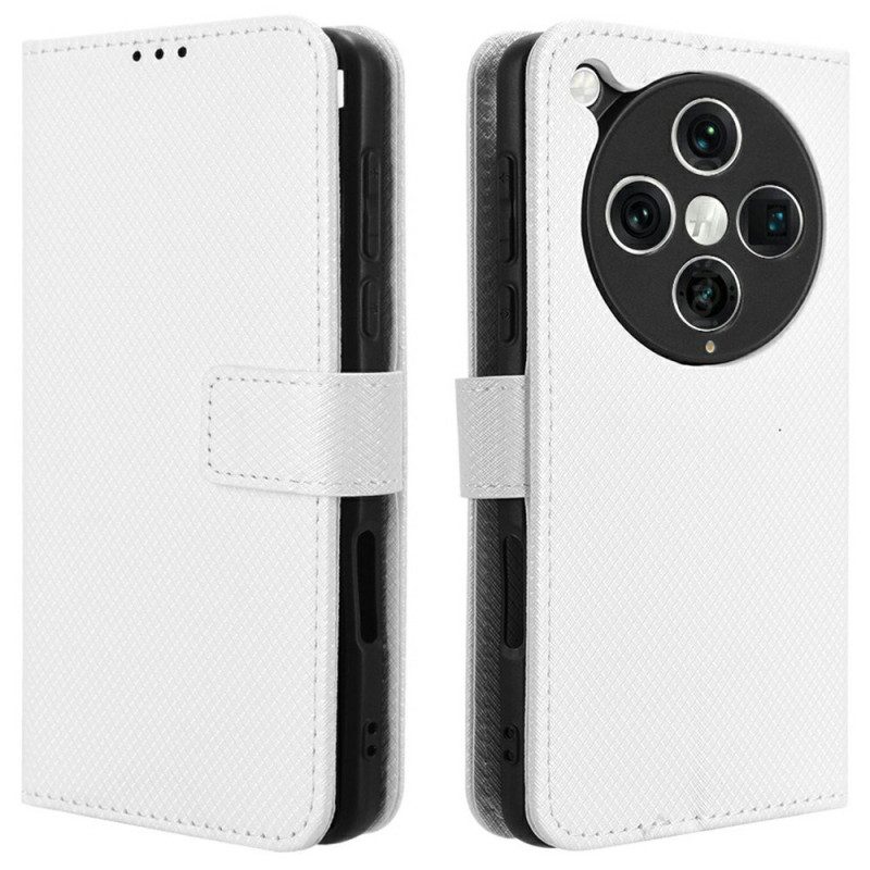 Lederhüllen Für Oppo Find X8 Pro Diamantstruktur