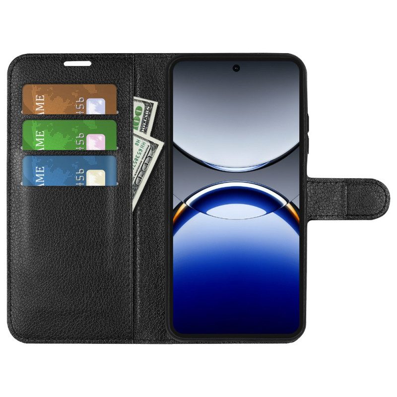 Lederhüllen Oppo Find X8 Pro Handyhülle Klassisches Litschi-kunstleder