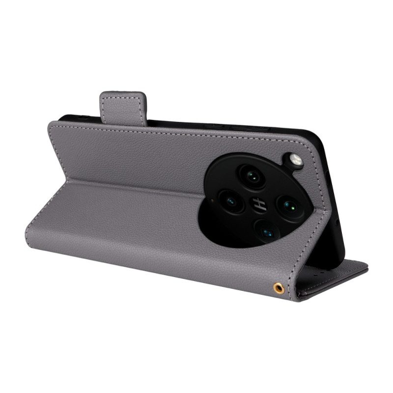 Lederhüllen Oppo Find X8 Pro Litschi-riemen Textur