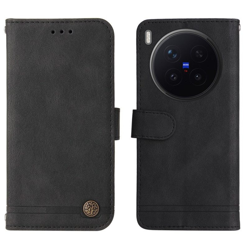 Flip Case Vivo X300 Pro Handyhülle Wildlederoptik Mit Nieten