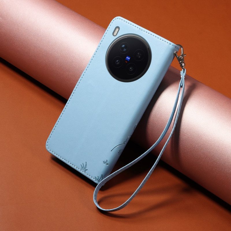 Lederhüllen Für Vivo X300 Pro Hundemuster Mit Riemen