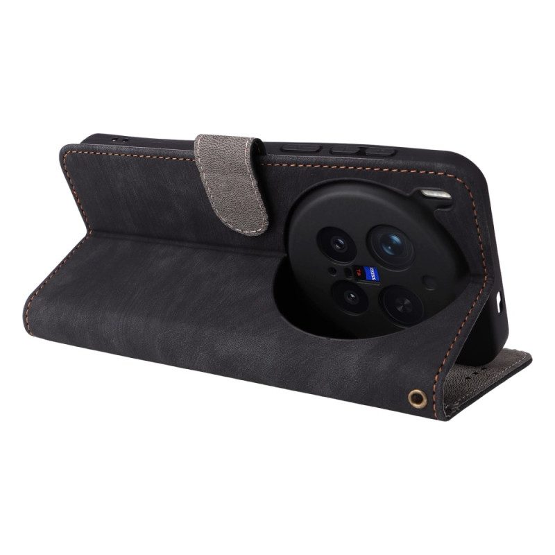 Lederhüllen Für Vivo X300 Pro Rfid-schutz In Lederoptik