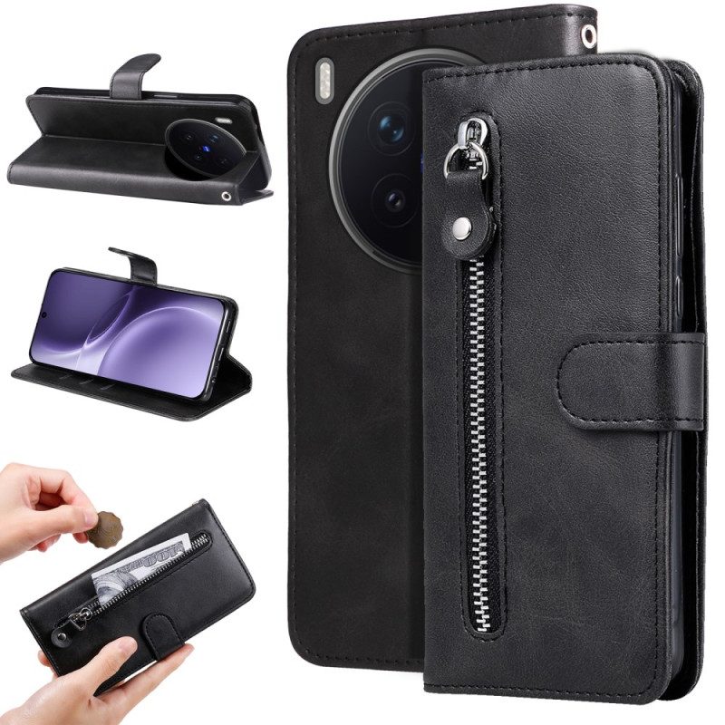 Lederhüllen Vivo X300 Pro Reißverschlusstasche