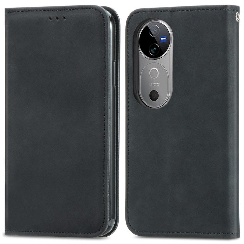Flip Case Vivo V40 5g Handyhülle Wildlederoptik
