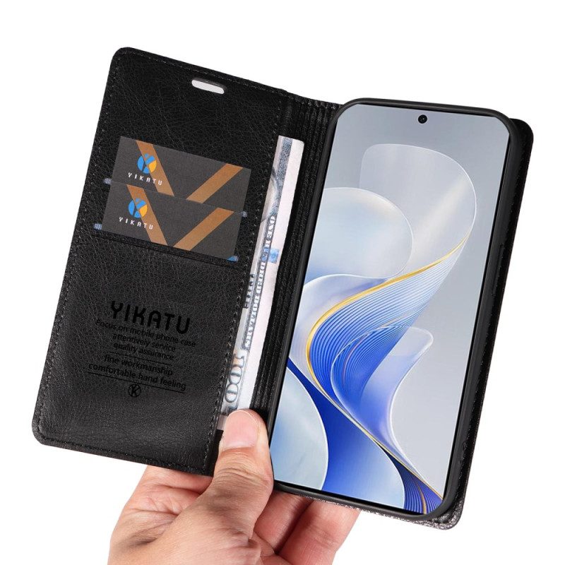 Flip Case Vivo V40 5g Vintage-effekt Yikatu