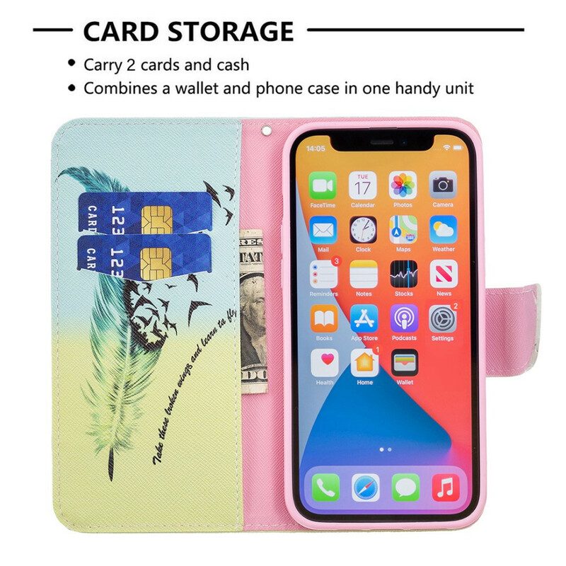 Lederhüllen Für iPhone 13 Pro Max Fliegen Lernen