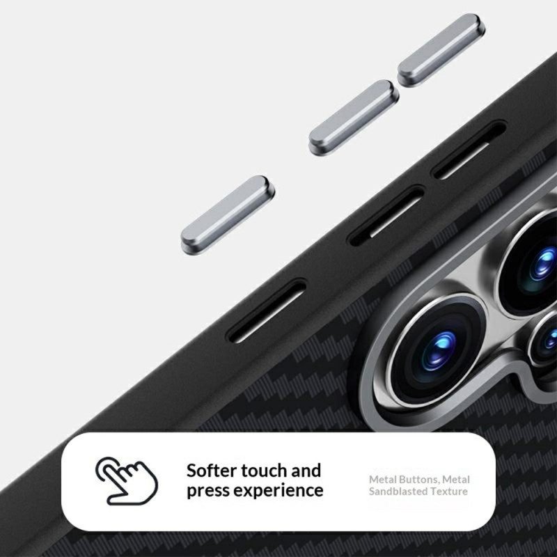 Hülle Für Samsung Galaxy S26 Plus Magnethalter Mit Carbonfaser-textur