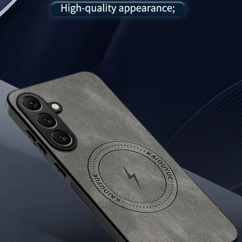 Hülle Samsung Galaxy S26 Plus Magnetisches Lederdesign