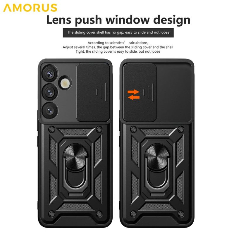 Hülle Samsung Galaxy S26 Plus Schiebebare Kameraabdeckung Und Integrierter Ständer