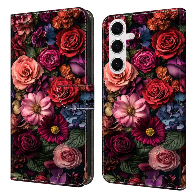 Lederhüllen Für Samsung Galaxy S26 Plus Blumenmuster