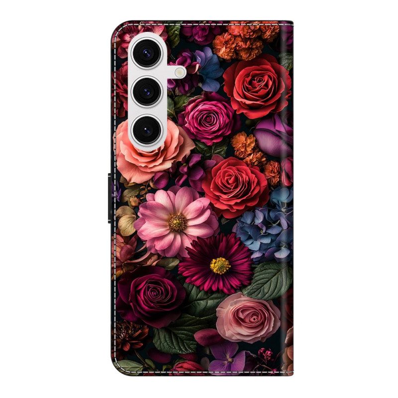 Lederhüllen Für Samsung Galaxy S26 Plus Blumenmuster