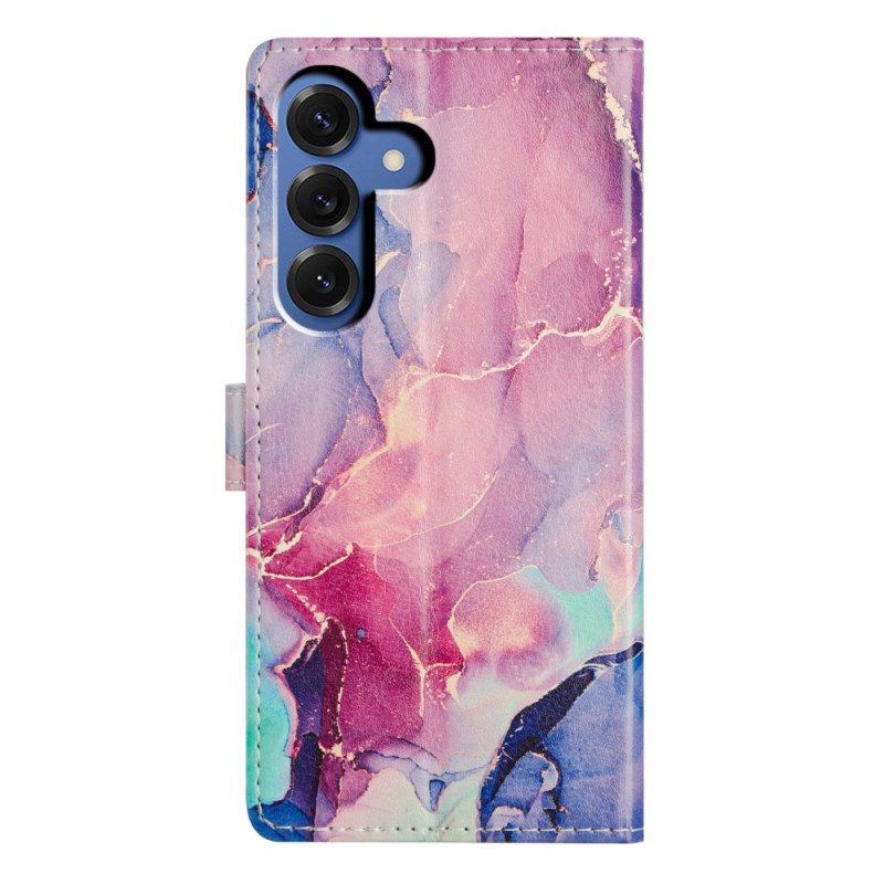 Lederhüllen Für Samsung Galaxy S26 Plus Farbiger Marmor