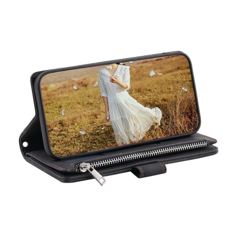 Lederhüllen Für Samsung Galaxy S26 Plus Gesteppte Geldbörse Mit Riemen