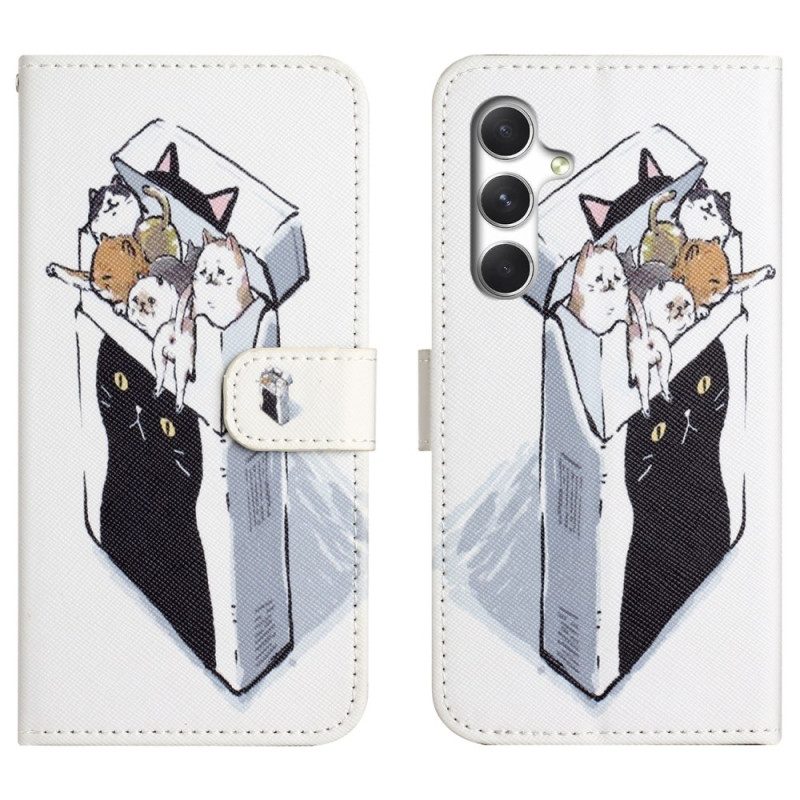 Lederhüllen Für Samsung Galaxy S26 Plus Katzen In Einer Box