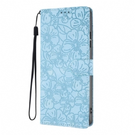 Lederhüllen Für Samsung Galaxy S26 Plus Kirschblüten-gravur