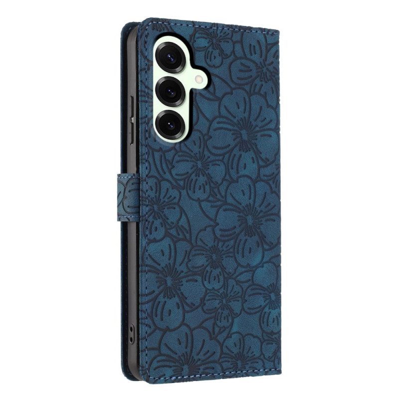 Lederhüllen Für Samsung Galaxy S26 Plus Kirschblüten-gravur