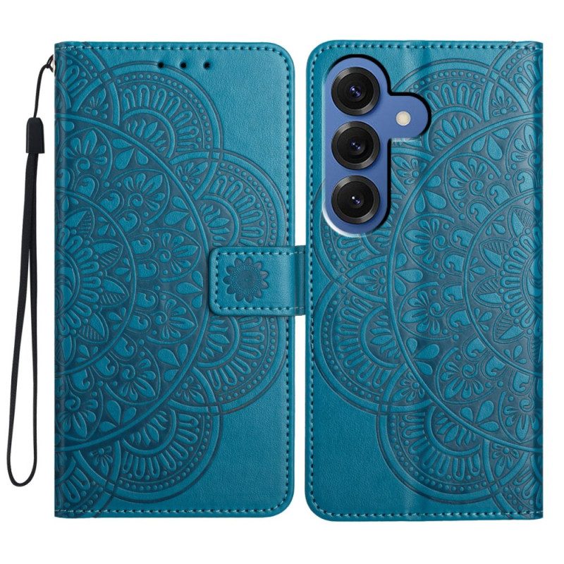 Lederhüllen Für Samsung Galaxy S26 Plus Mandala-gravur