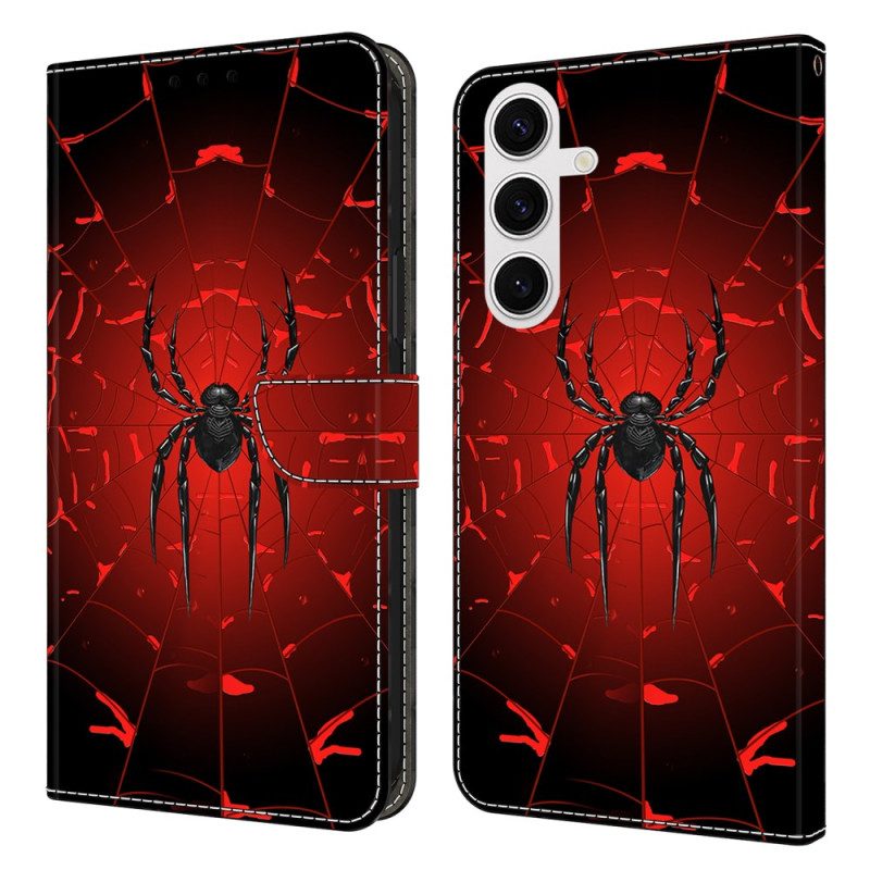 Lederhüllen Für Samsung Galaxy S26 Plus Schwarze Spinne