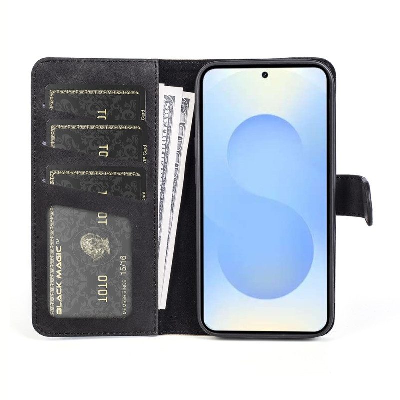 Lederhüllen Für Samsung Galaxy S26 Plus Zweifarbige Grafik